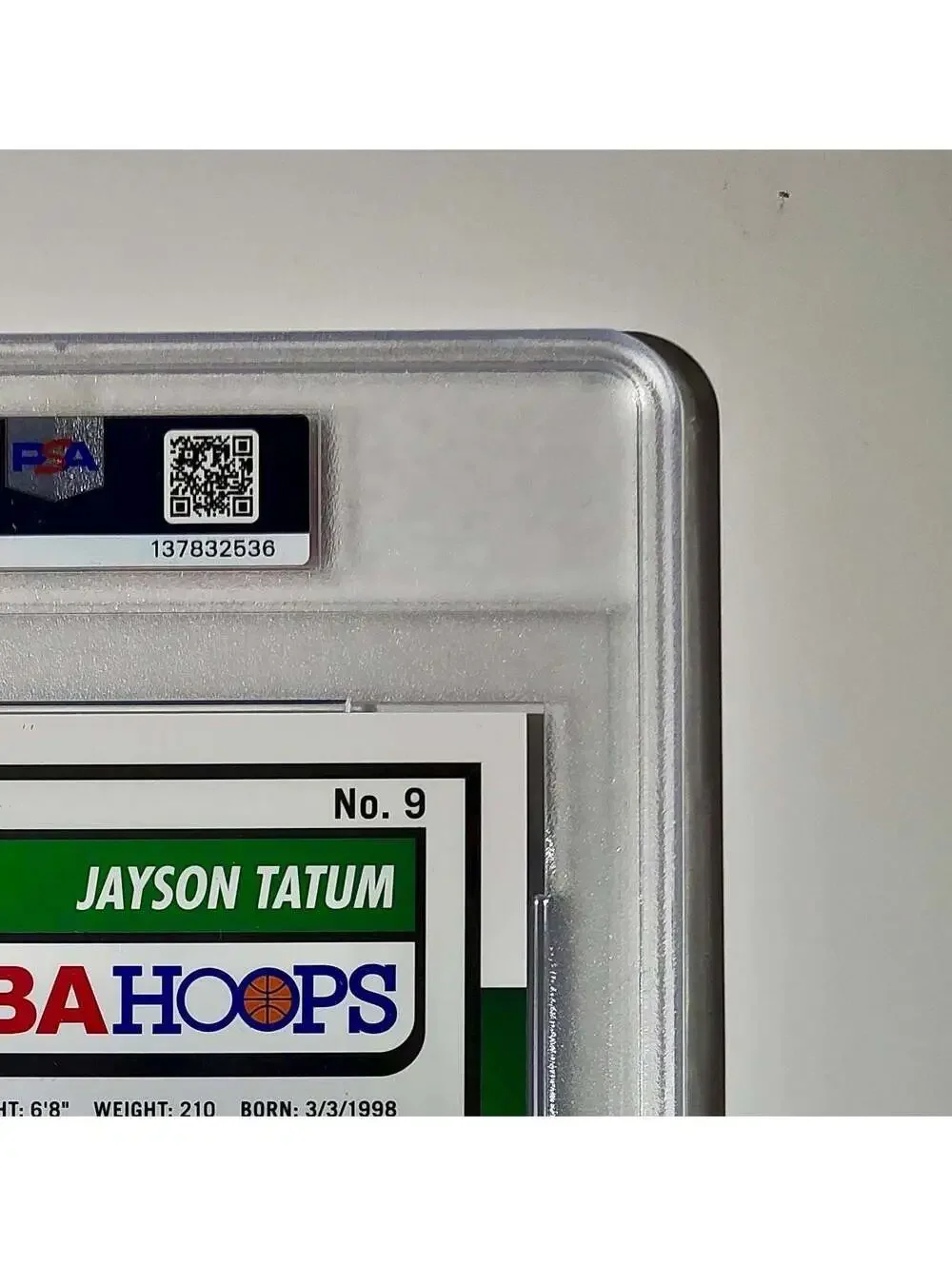 Jayson Tatum 2023 Panini Premium Stock NBA Hoops #9 Jumbo PSA 9 Mint